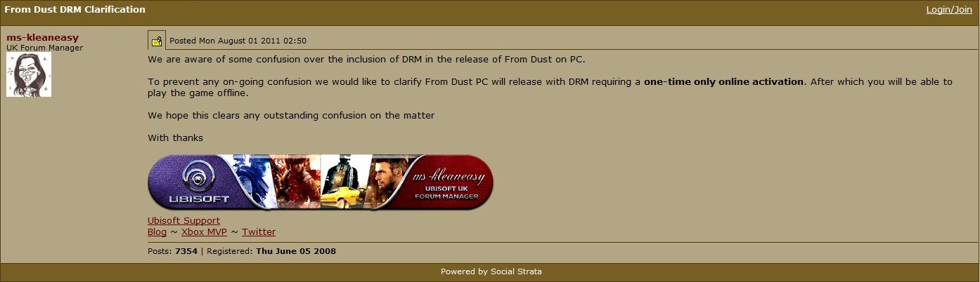 From Dust: A Ubisoft megsértette a Steam feltételeit, mégis van benne DRM -  GAMEPOD.hu PC hír